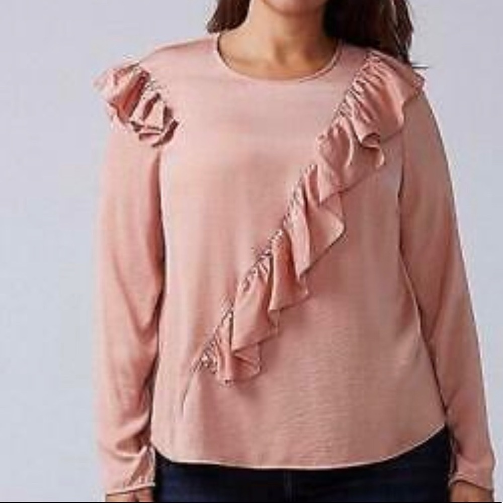 Pink Ruffle Blouse